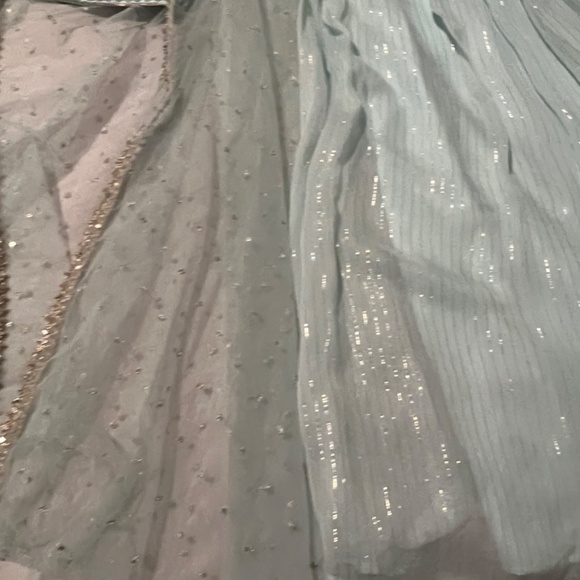 Sangeet / Wedding / Party wear Mirror work fancy jacket suit - Picture 8 of 15